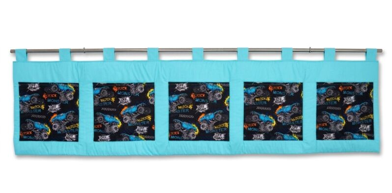 Velký kapsář za postel 200 x 50 cm auta